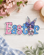 ILTEX Apparel Chenille Patches CP1148 - Easter Pink Blue