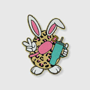 ILTEX Apparel Chenille Patches CP1150 - Egg & Bunny Cup