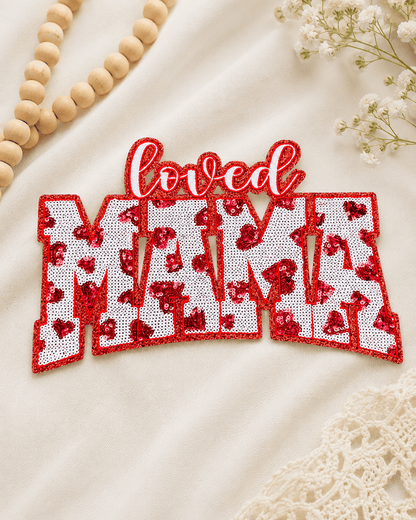 ILTEX Apparel Chenille Patches CP1151 - Loved MAMA