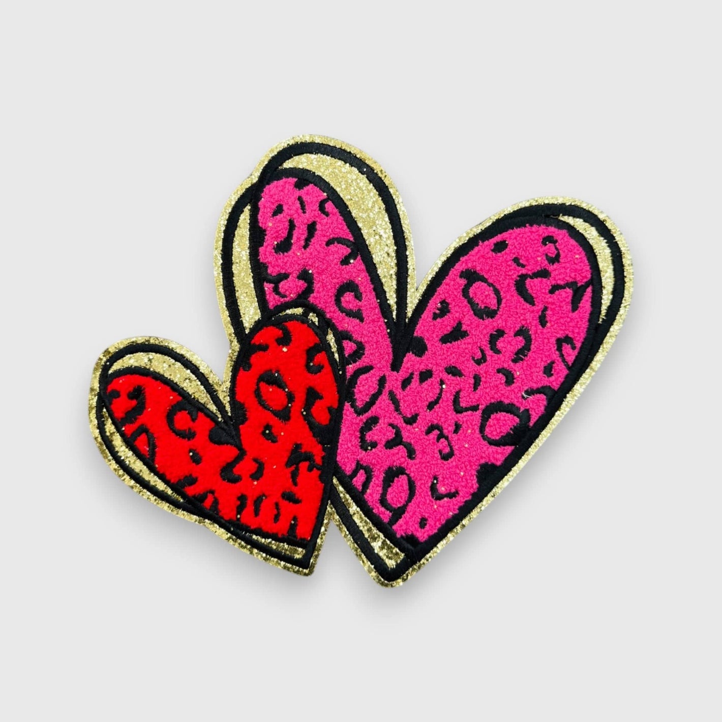 ILTEX Apparel Chenille Patches CP1155 - Valentine Dual Hearts