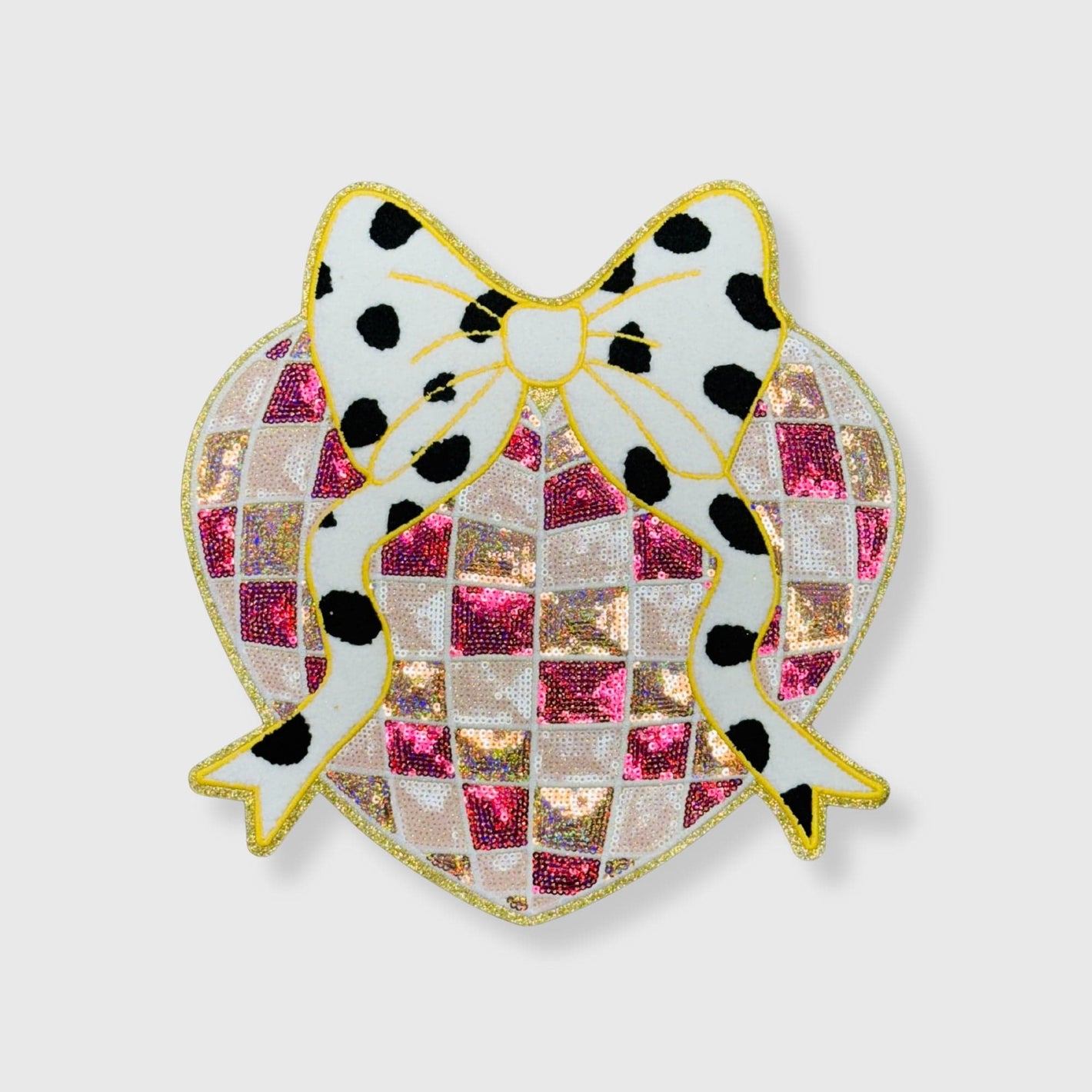 ILTEX Apparel Chenille Patches CP1160 - Cow Heart Bow