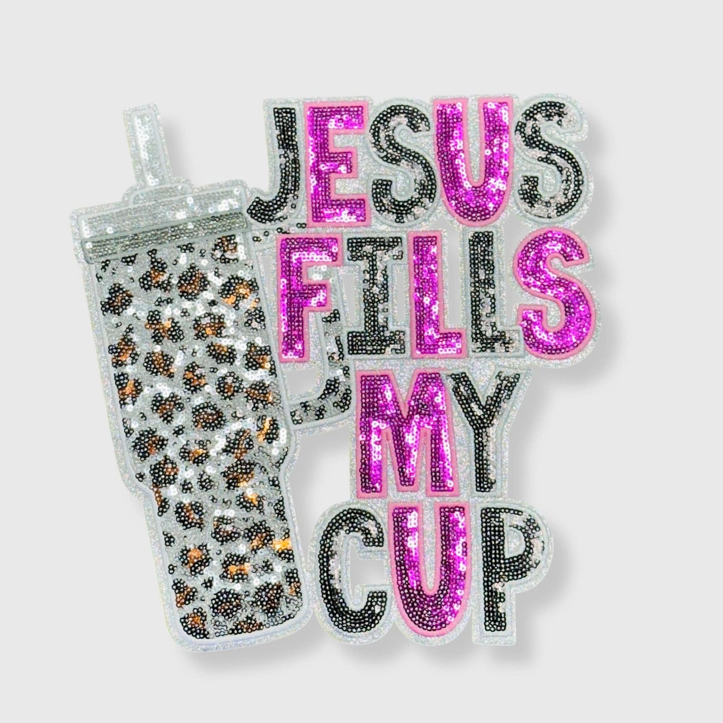 ILTEX Apparel Chenille Patches CP1164 - Jesus Fills My Cup Patch