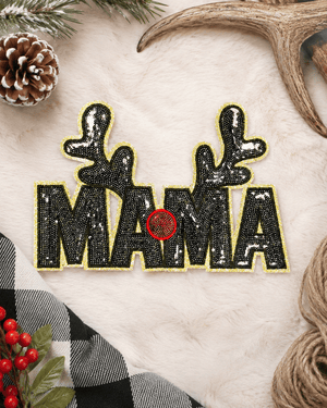 ILTEX Apparel Chenille Patches CP1165 - Mama Reindeer Patch