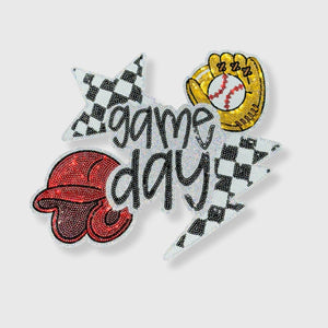 ILTEX Apparel Chenille Patches CP1166 - Game Day Baseball Patch