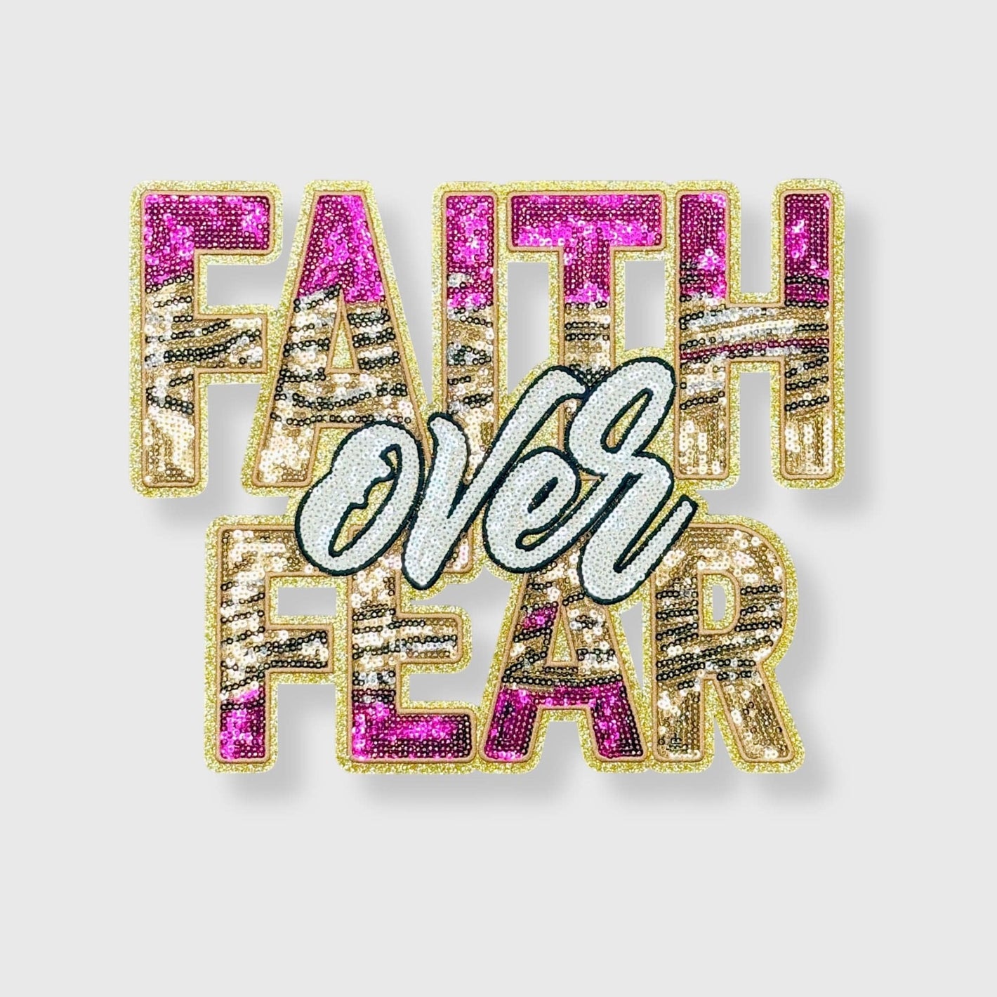 ILTEX Apparel Chenille Patches CP1168 - Faith Over Fear Patch