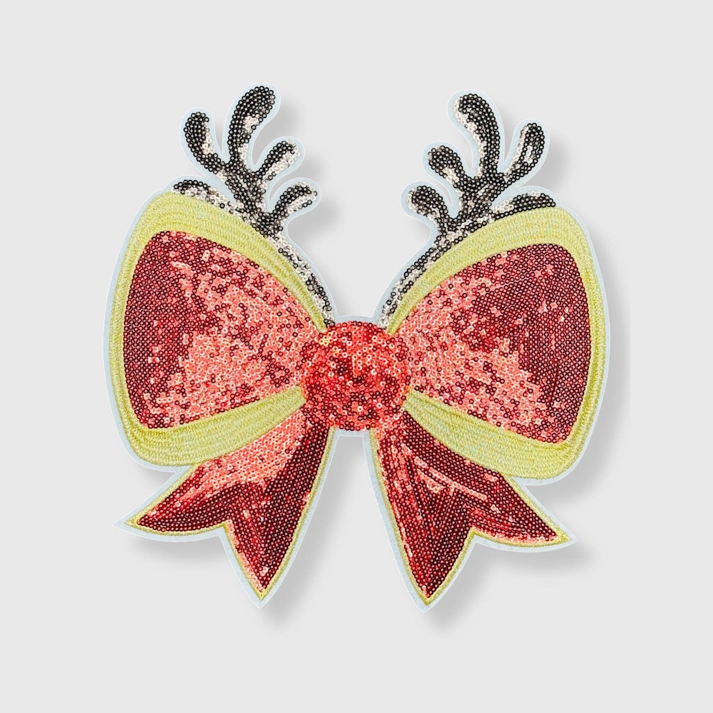 ILTEX Apparel Chenille Patches CP1169 - Reindeer Bow Patch