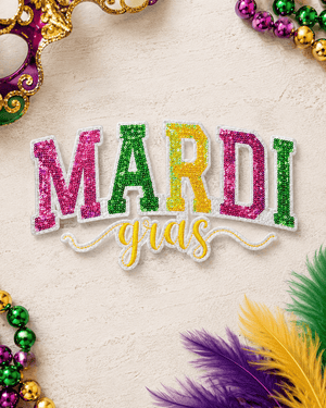 ILTEX Apparel Chenille Patches CP1173 - Mardi Gras Patch