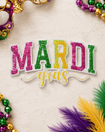 ILTEX Apparel Chenille Patches CP1173 - Mardi Gras Patch