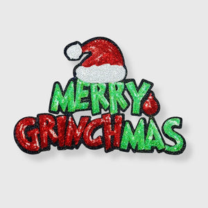 ILTEX Apparel Chenille Patches CP1175 - Merry Grinchmas Patch