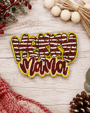 ILTEX Apparel Chenille Patches CP1184 - Merry Mama Sequin Patch