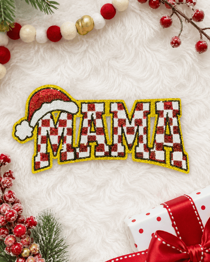 ILTEX Apparel Chenille Patches CP1185 - Santa Mama Sequin Patch