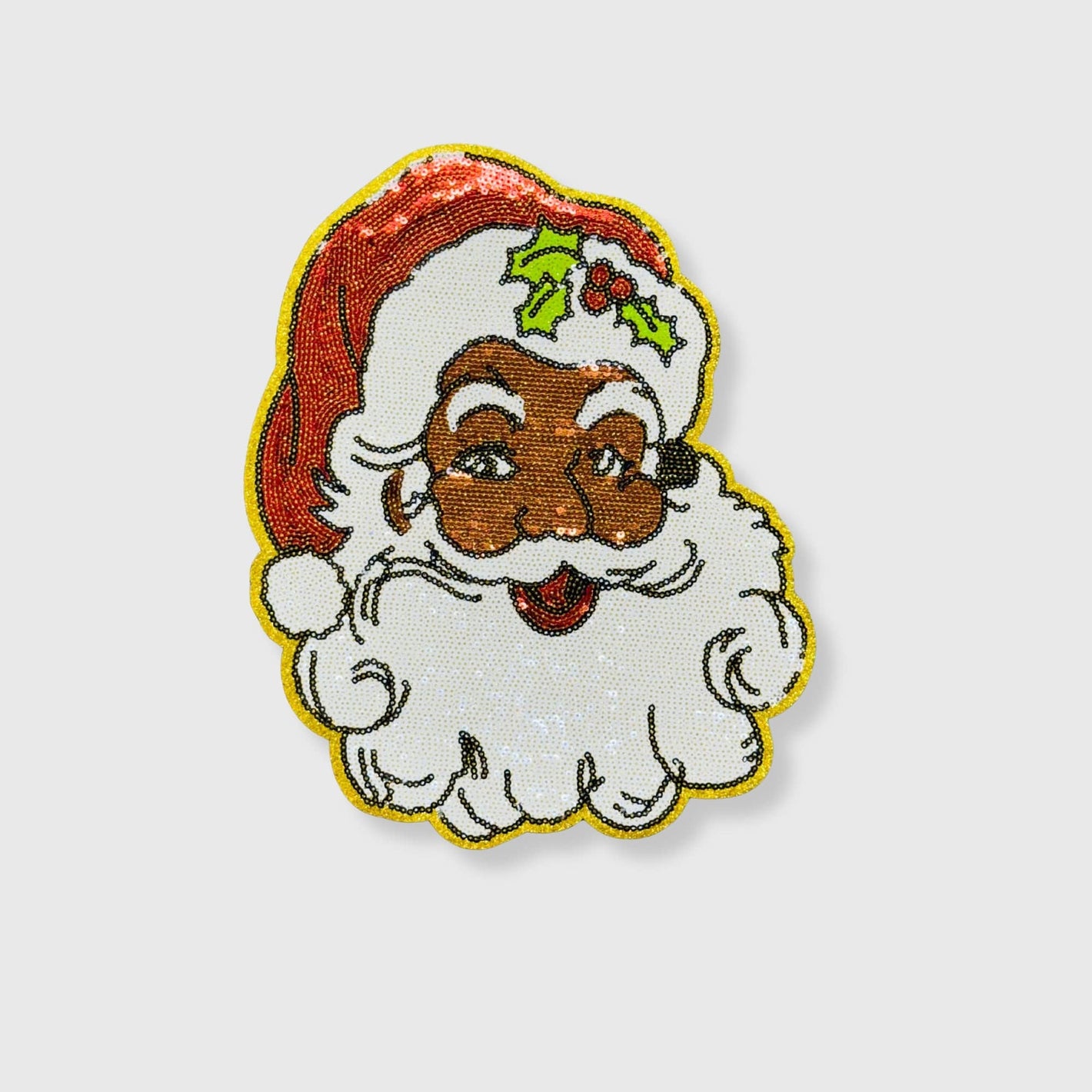 ILTEX Apparel Chenille Patches CP1186 - Jolly Santa Sequin Patch
