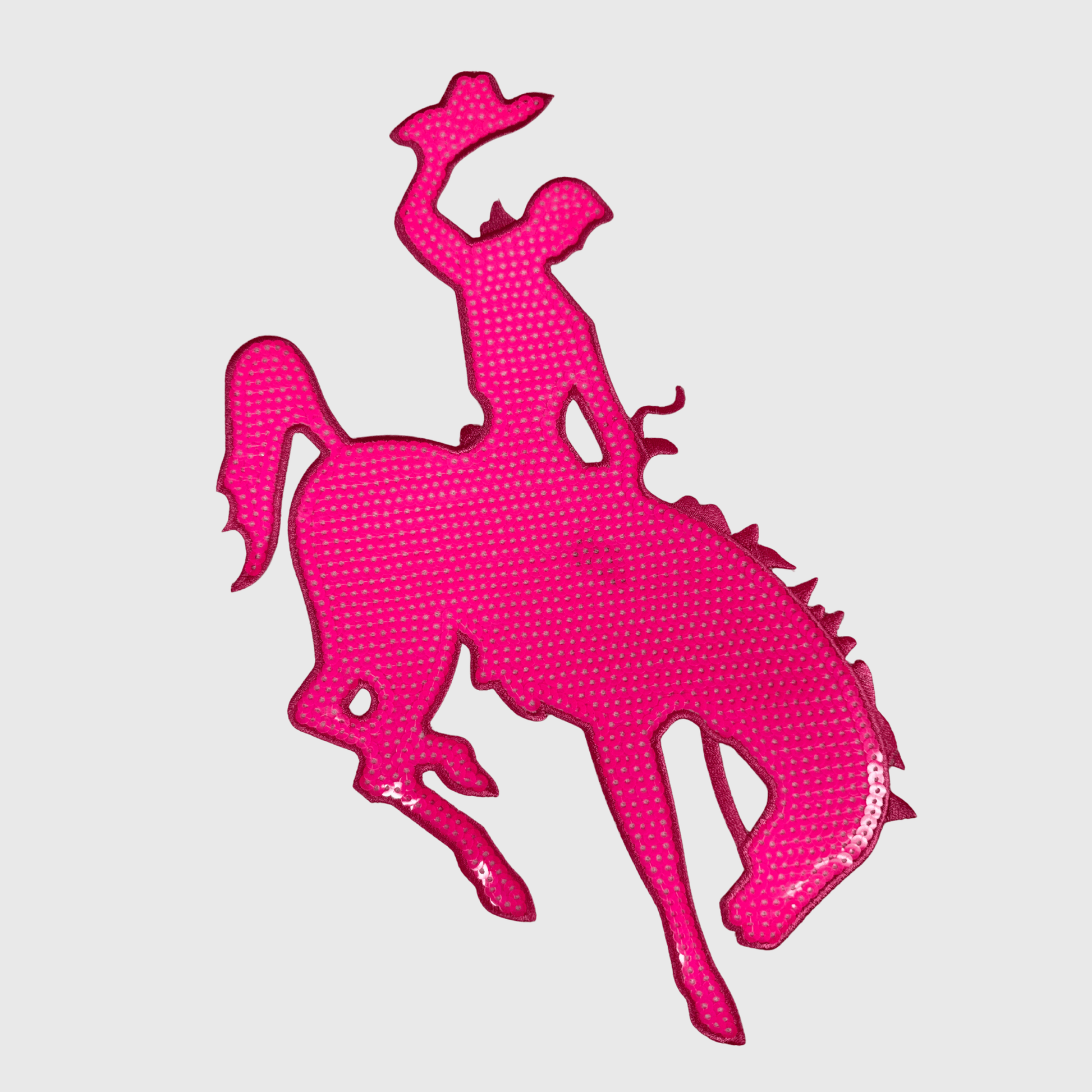 ILTEX Apparel Chenille Patches CP1192 - Pink Rodeo Sequin Patch