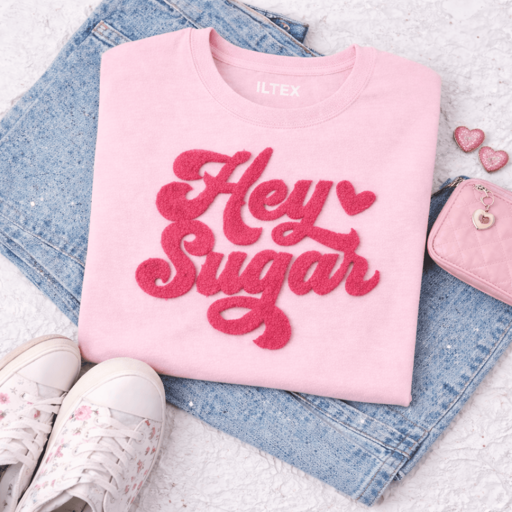 ILTEX Apparel Chenille Patches CP1198 - Fluffy Hey Sugar Patch