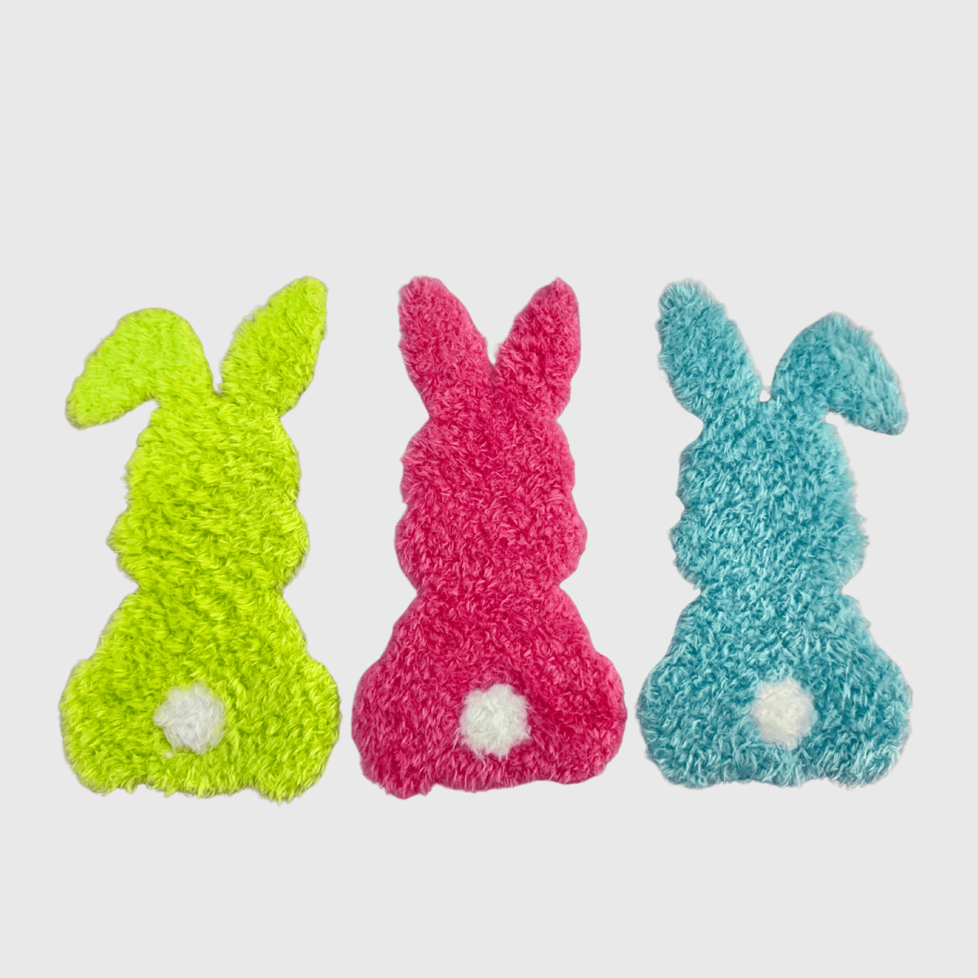 ILTEX Apparel Chenille Patches CP1199 - Fluffy Easter Bunny Trio Patch