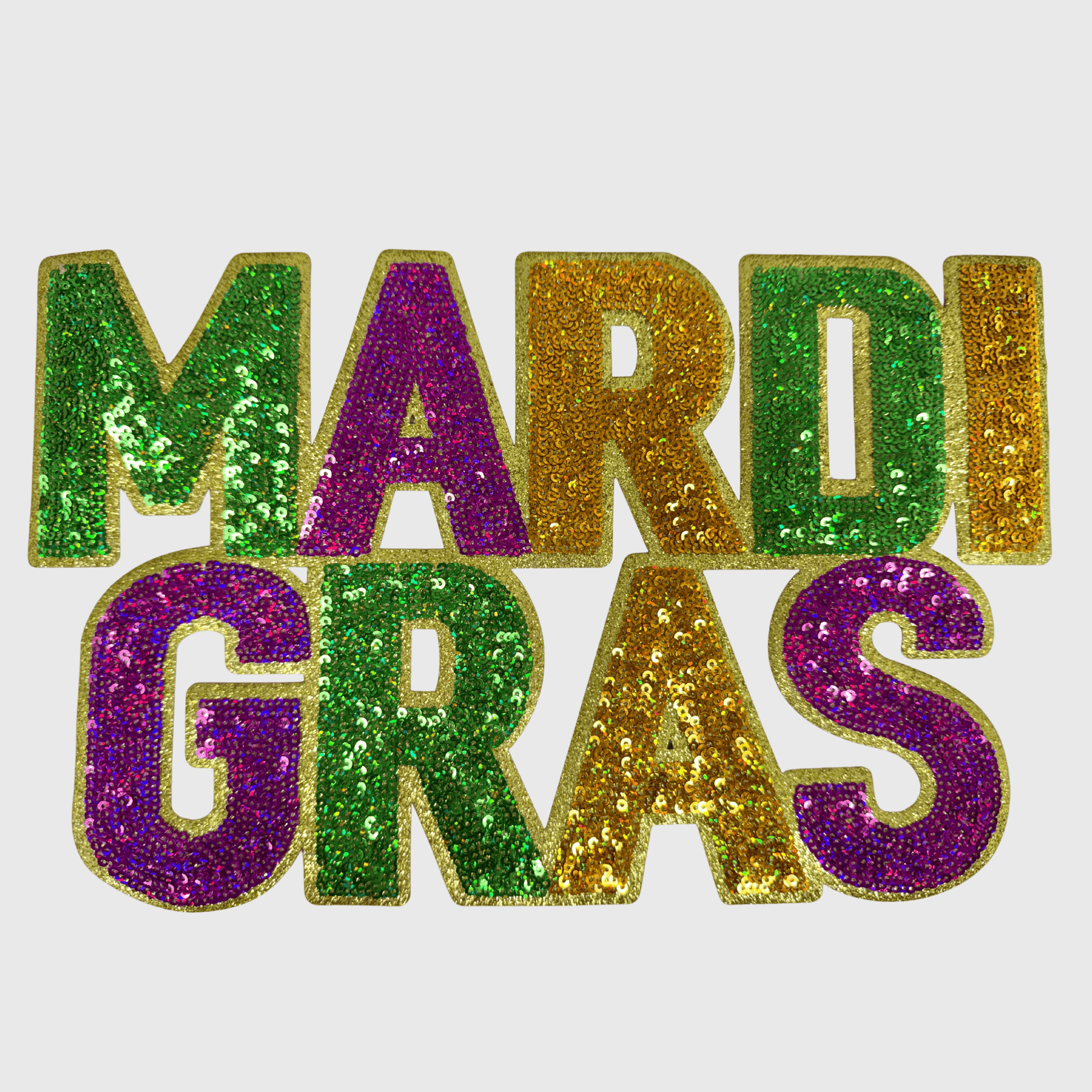 ILTEX Apparel Chenille Patches CP1201 - Mardi Gras Sequin Patch 2.0