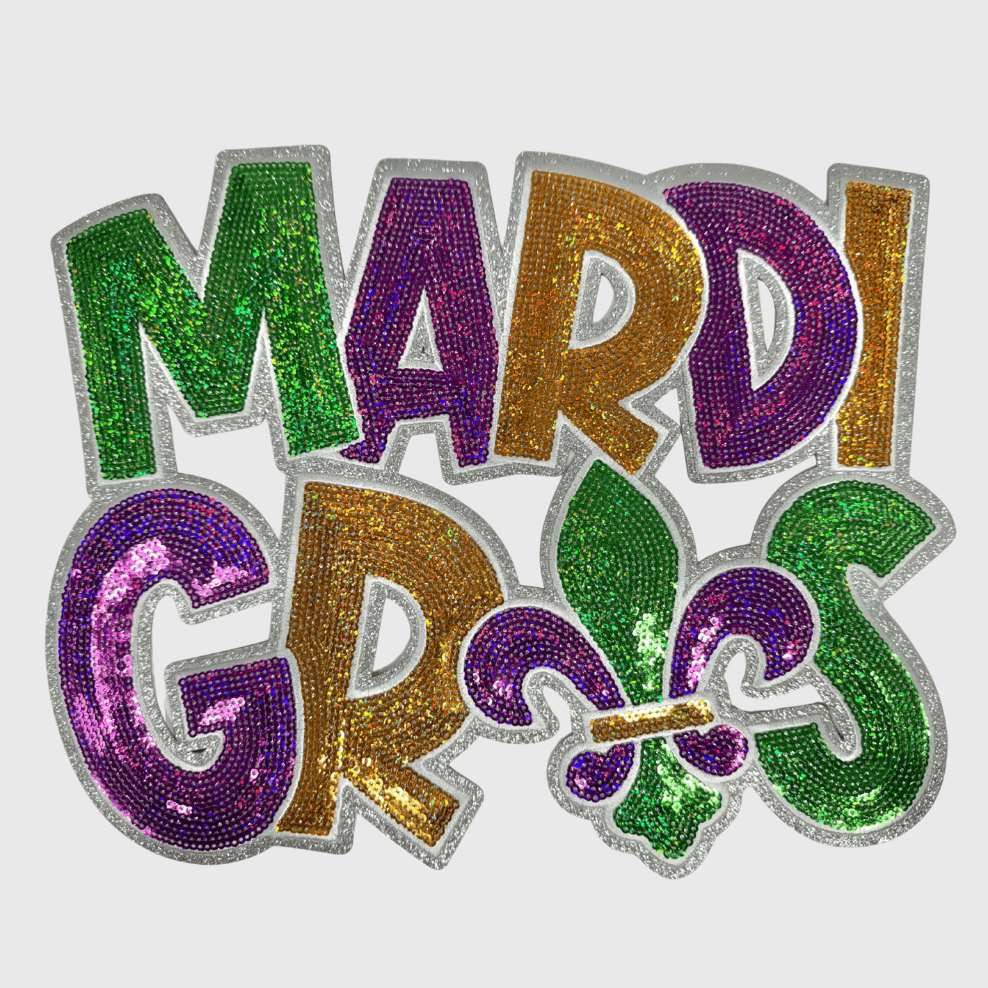ILTEX Apparel Chenille Patches CP1202 - Mardi Gras Sequin Patch 3.0