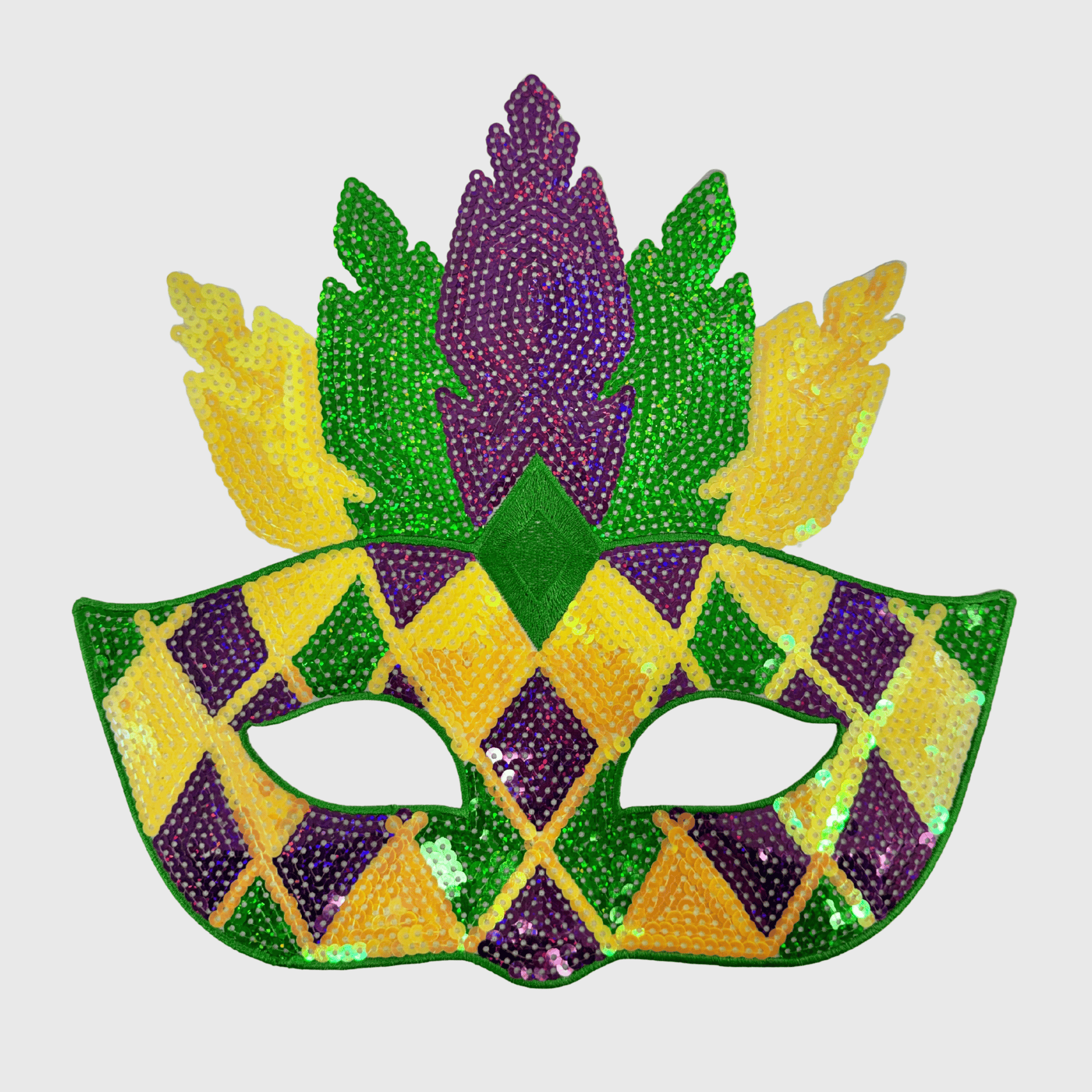 ILTEX Apparel Chenille Patches CP1205 - Mardi Gras Mask Patch