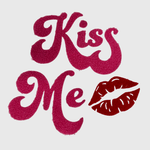 ILTEX Apparel Chenille Patches CP1209 - 'Fuzzy Kiss Me' Valentine Patch