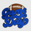 CP1210 - Game Day Football Chenille Patch - Blue Football