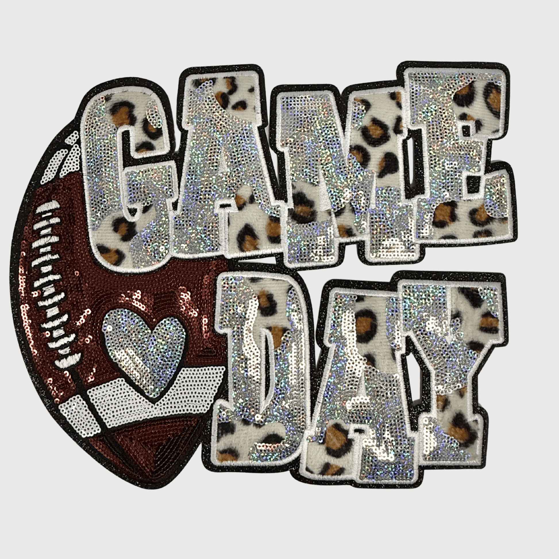 ILTEX Apparel Chenille Patches CP1212 - Game Day Football Cheetah Patch