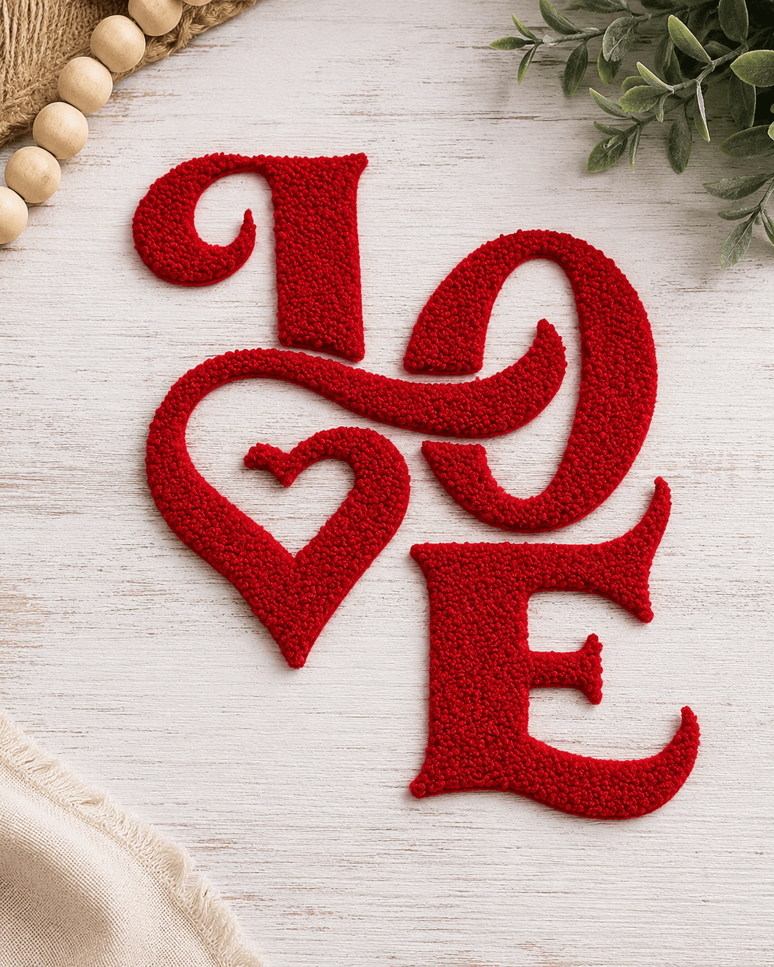 ILTEX Apparel Chenille Patches CP1216 - Fluffy Love Patch