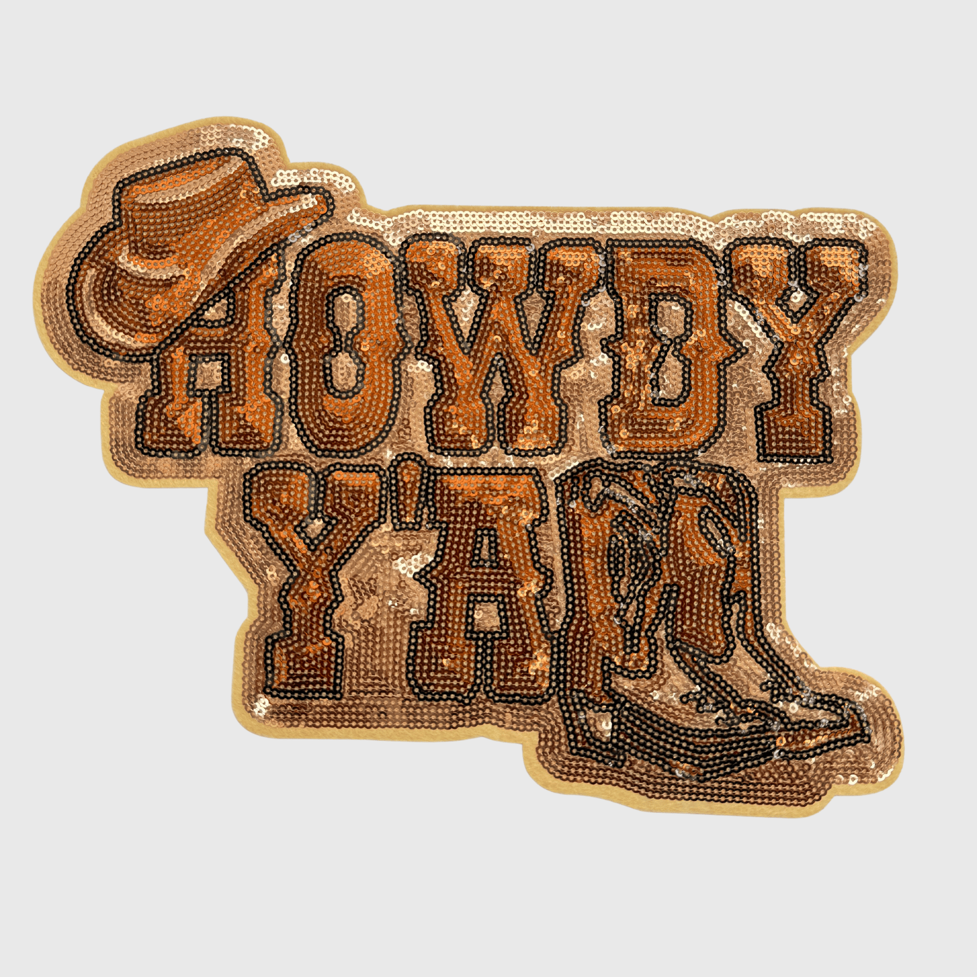 ILTEX Apparel Chenille Patches CP1217 - Howdy Y'all Sequin Rodeo Patch