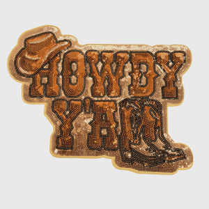 ILTEX Apparel Chenille Patches CP1217 - Howdy Y'all Sequin Rodeo Patch