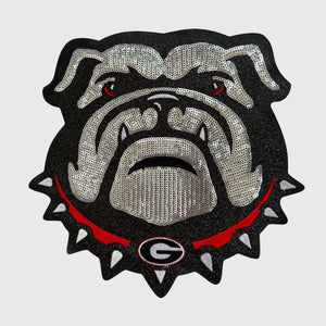 ILTEX Apparel Chenille Patches CP1223 - Georgia Bulldog Mascot Sequin Patch