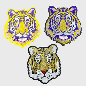 ILTEX Apparel Chenille Patches CP1225 - Game Day Tiger Mascot Patch