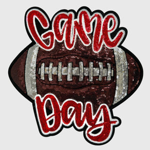 ILTEX Apparel Chenille Patches CP1228 - Sequin Game Day Football Patch