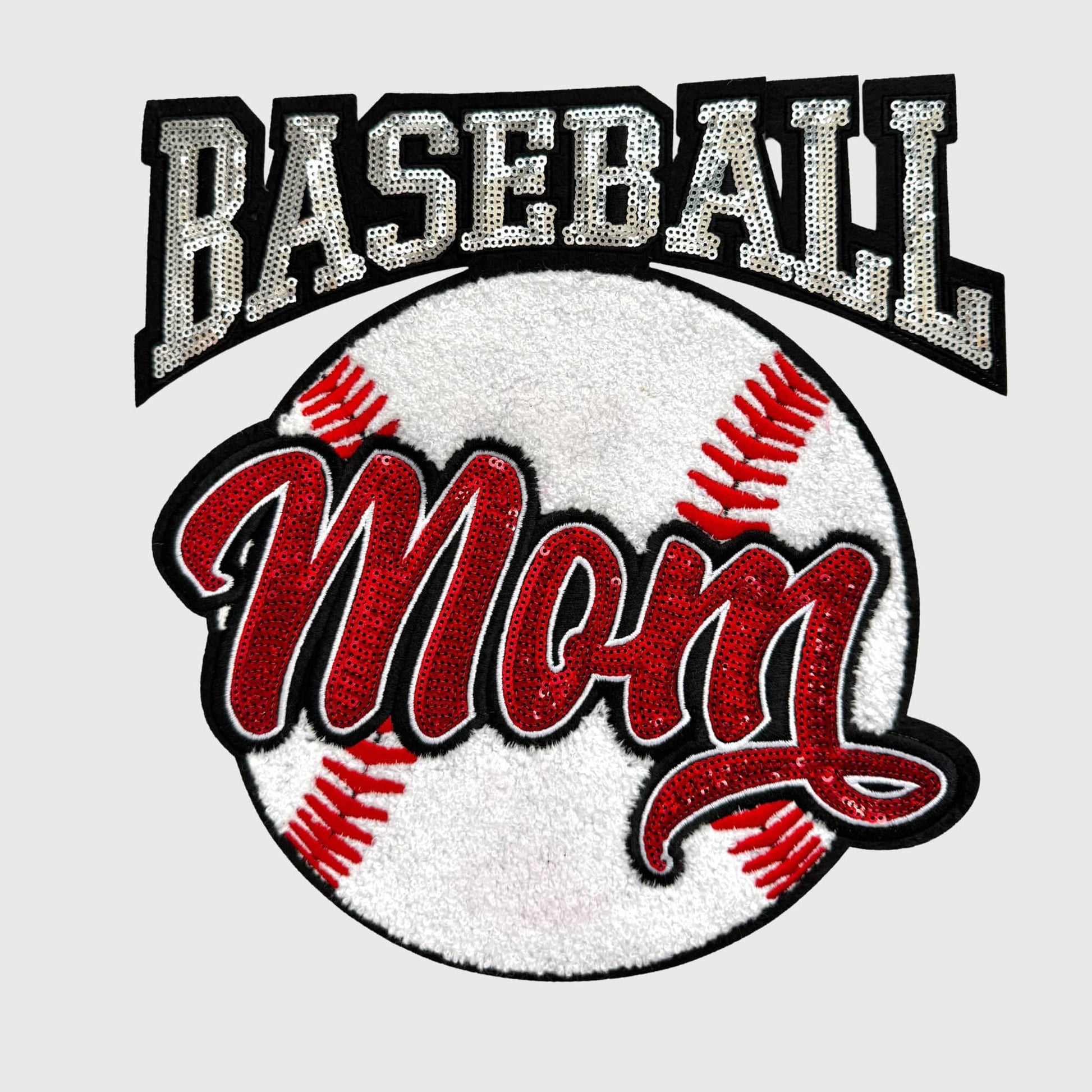 ILTEX Apparel Chenille Patches CP1232 - Baseball Mom Chenille & Sequin Patch