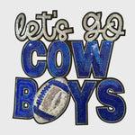 ILTEX Apparel Chenille Patches CP12345 - Let's Go Cow Boys Sequin Patch