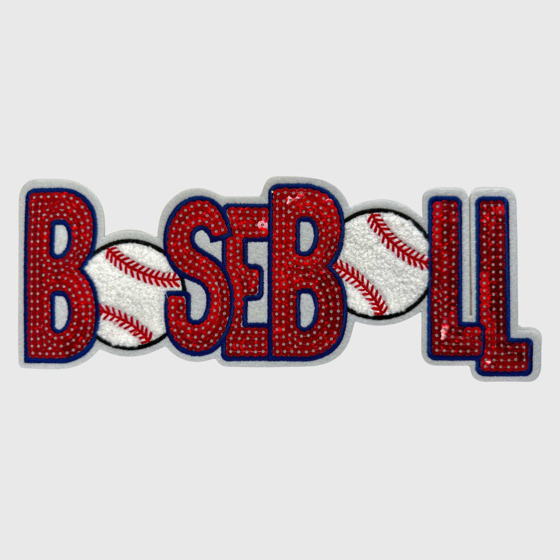 ILTEX Apparel Chenille Patches CP1235 - Baseball Sequin Letter Patch