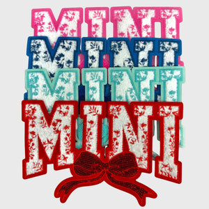 ILTEX Apparel Chenille Patches CP1239 - Mini Floral Chenille Bow Patch