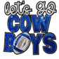 ILTEX Apparel Chenille Patches CP1244 - Let's Go Cow Boys Sequin Patch