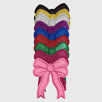 ILTEX Apparel Chenille Patches CP1245 - Glittery Bows 2.0