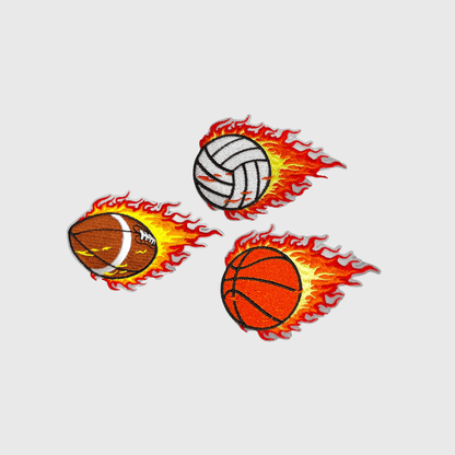 ILTEX Apparel Chenille Patches CP1248 - Fireball Sports Hat Patches