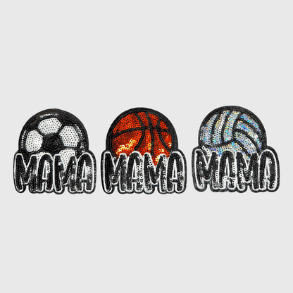 ILTEX Apparel Chenille Patches CP1249 - Sequin Sports Mama Hat Patches