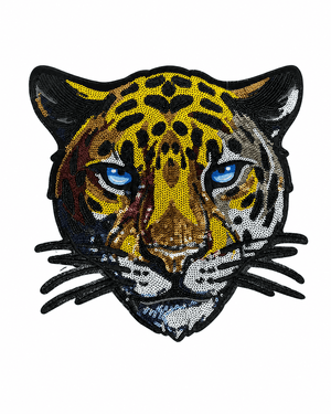 ILTEX Apparel Chenille Patches CP1250 - Sequin Leopard Patch