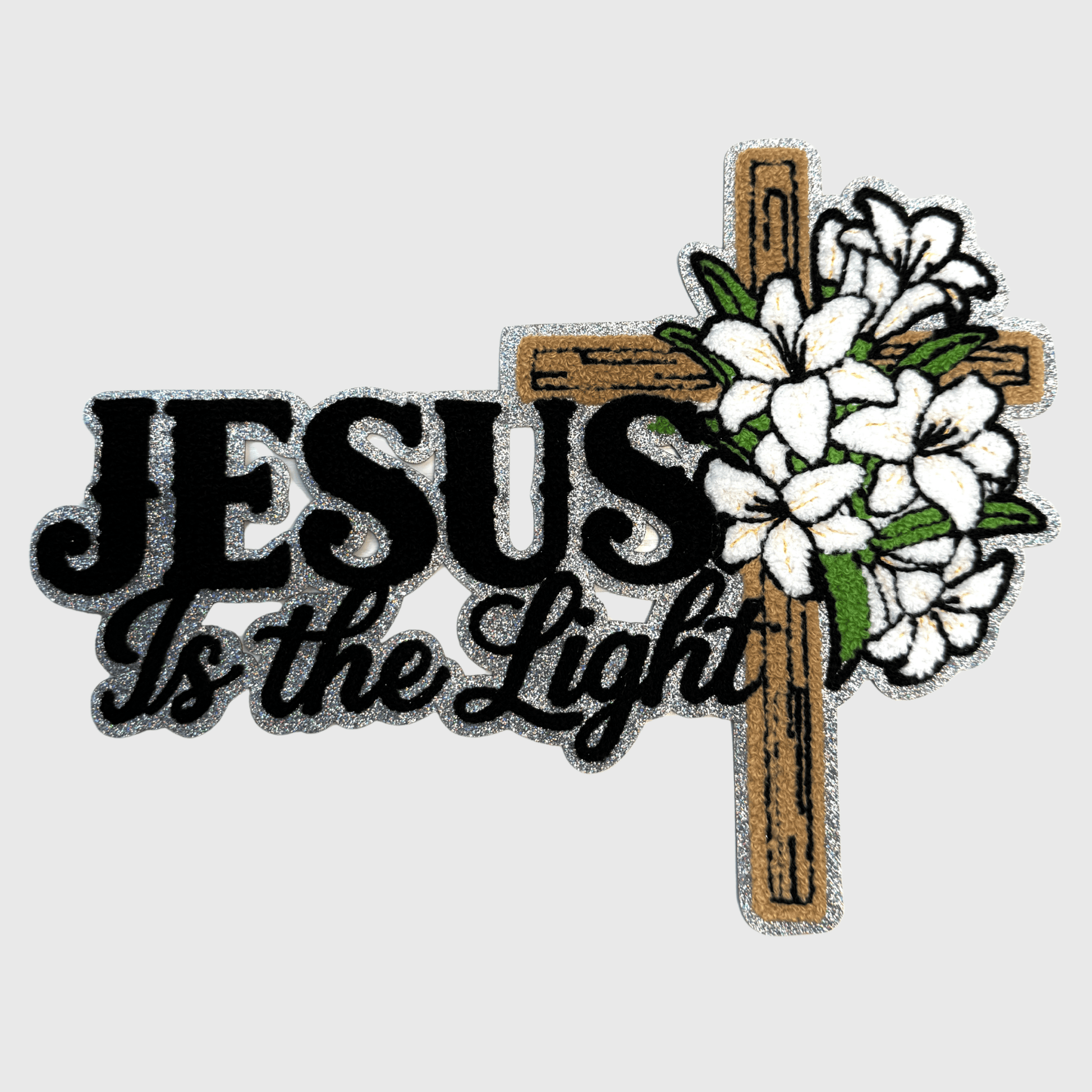 ILTEX Apparel Chenille Patches CP1252 Jesus Is The Light Chenille Patch