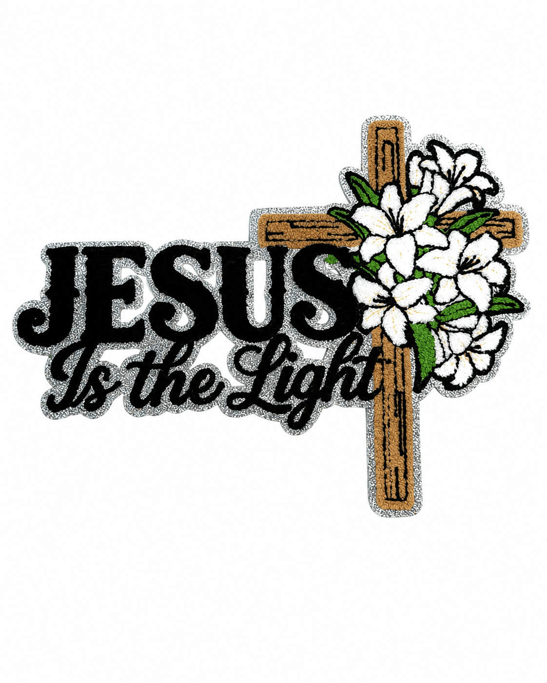 ILTEX Apparel Chenille Patches CP1252 Jesus Is The Light Chenille Patch