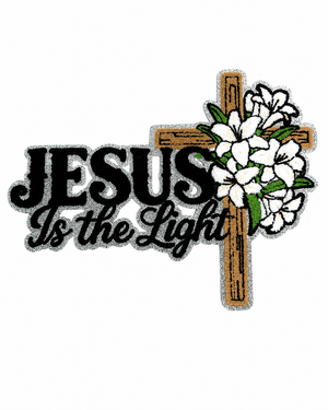 ILTEX Apparel Chenille Patches CP1252 Jesus Is The Light Chenille Patch