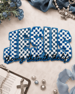 ILTEX Apparel Chenille Patches CP1258 -  Jesus Blue Patch