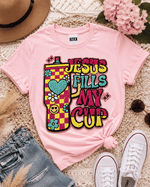 ILTEX Apparel Chenille Patches CP1259 -  Jesus Fills My Cup Chenille Patch 2.0