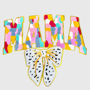 ILTEX Apparel Chenille Patches CP1261 - Color Block Mama Chenille Patch