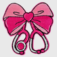 ILTEX Apparel Chenille Patches CP1264 - Nurse Bow Stethoscope Chenille Patch