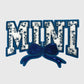 ILTEX Apparel Chenille Patches Dark Blue CP12339 - Mini Floral Chenille Bow Patch