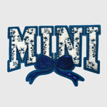 ILTEX Apparel Chenille Patches Dark Blue CP12339 - Mini Floral Chenille Bow Patch