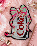 ILTEX Apparel Chenille Patches Diet Coke CP1224 - Sequin Soda Can Patch with Bow